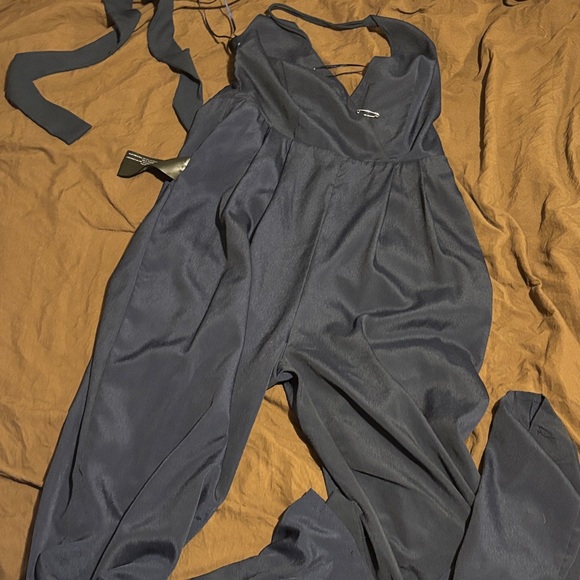 Finders Keepers Navy Jumpsuit - Picture 1 of 1